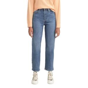 Levi's Button Fly Ribcage Straight Ankle Jeans in Summer Slide‎ Women's Size 31